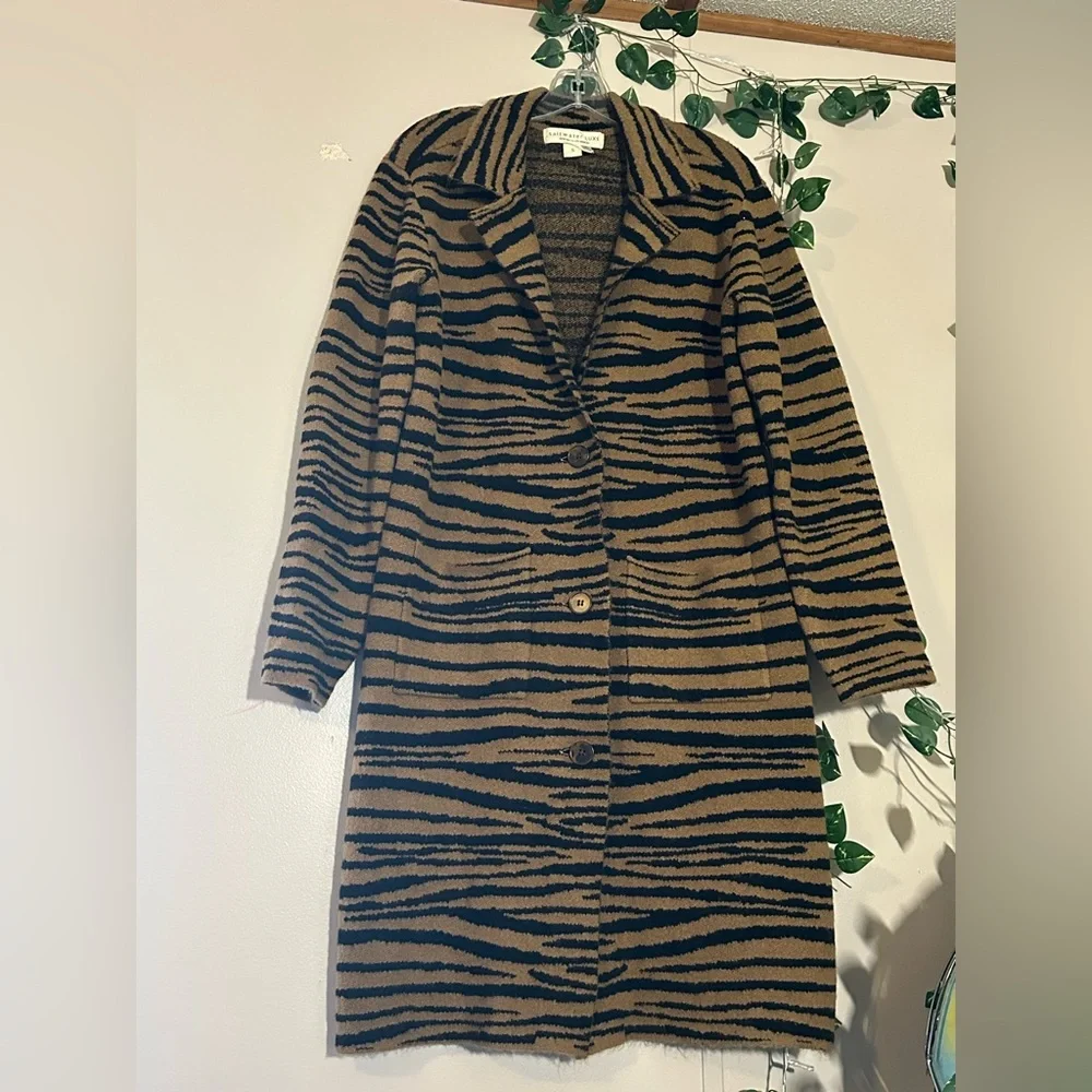 Saltwater LUXE Tan and Black Patterned Coat - Picture 1 of 4